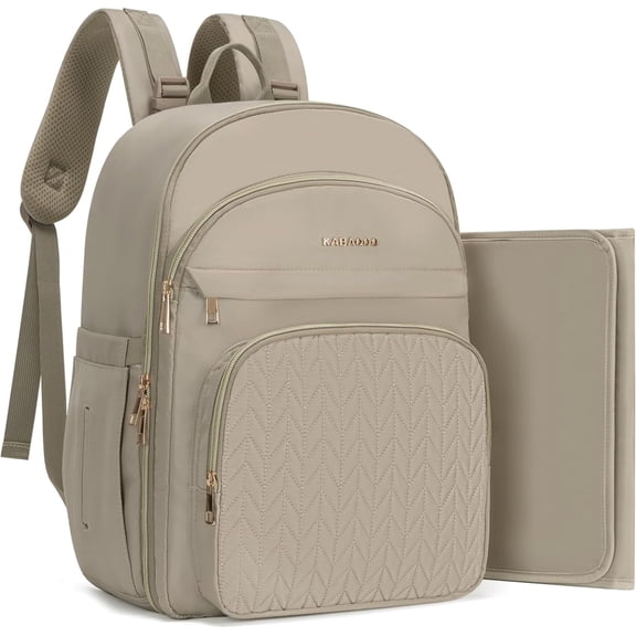 Baby Diaper Bag Backpack, Waterproof Diaper Backpack for Mom & Dad with Changing Pad, Insulated Pockets and Stroller Straps, Baby Shower Gifts