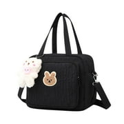 Baby Diaper Bag Tote, Mommy Bag Cute Nappy Bag with a Cute Bag Charm, Crossbody Travel Diaper Tote Multifunction Storage Bag Green, Gifts for Women