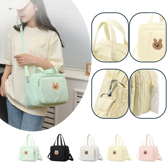Baby Diaper Bag Waterproof Nylon Crossbody Handbag | Portable Large Capacity Organizer for Travel Work Daily Use | Adjustable Shoulder Strap | 24x20x14CM | 1 Pack