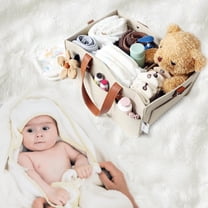 Baby Diaper Caddy Car Organizer, Portable Nursery Essentials Storage Diaper Bag for Newborn Boy and Girl