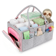 Baby Diaper Caddy Organizer for Girl Boy Large Nursery Storage Bin Basket Portable Holder Tote Bag for Changing Table and Car Baby Shower Gifts Newborn Essentials Baby Registry Must Haves Items