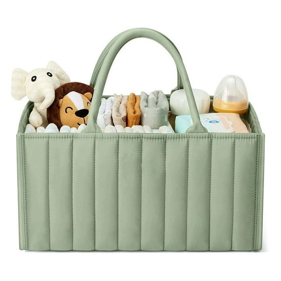 Baby Diaper Caddy Organizer, Stylish Storage Basket for Newborn Essentials and Diaper Station, Gift for Baby Shower and Registry Must-Have.