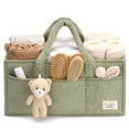 thumbnail image 1 of Baby Diaper Caddy Organizer for Changing Table, Portable Nursery Storage Basket Dresser Top, 1 of 10
