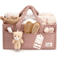 thumbnail image 1 of Baby Diaper Caddy Organizer for Changing Table, Portable Nursery Storage Basket Dresser Top, 1 of 10