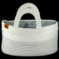 thumbnail image 1 of Baby Diaper Caddy, Portable Organizer For Changing Table, Nursery Essential Storage Basket Bin, Car Caddy For Baby Wipes, Basket for Gifting (Chess), 1 of 6