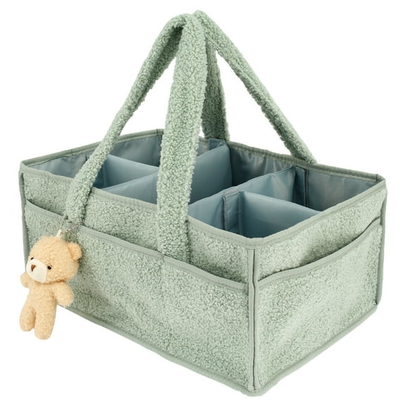 Baby Diaper Caddy with Removable Dividers Portable Diaper Caddy Organizer Practical Diaper Organizer Multifunctional Baby Storage Basket for Changing Table
