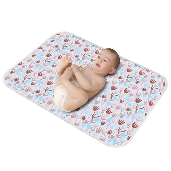 Baby Diaper Changing Pad, 21 5/8" x 31.5" Waterproof Changing Pad Liners - Reusable Soft and Absorbent Portable Changing Mat(Colorful Dinosaur1PCS)