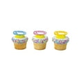 thumbnail image 1 of Baby Diaper Pins Cupcake Toppers - Assorted Colors - Pack of 24 Pieces (dp11856), 1 of 2