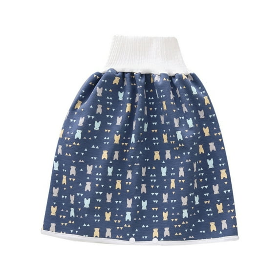 Baby Diaper Skirt,Washable Waterproof Toddler Potty Training Skirt Cotton Toilet Training Nappy Skirt for Baby Boys Girls Night Time Sleeping