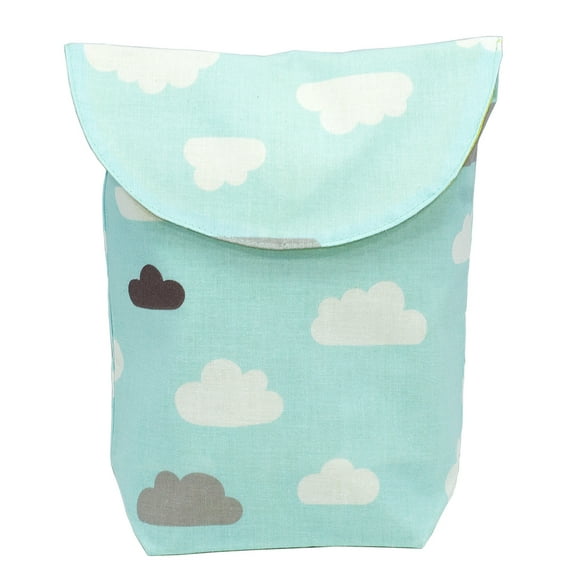 Baby Diaper Storage Pouch Tote with Velcro Lock for Snack Toys Pacifier Bottles (Blue Sky)