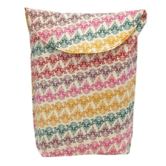 Baby Diaper Storage Pouch Tote with Velcro Lock for Snack Toys Pacifier Bottles (Colorful)