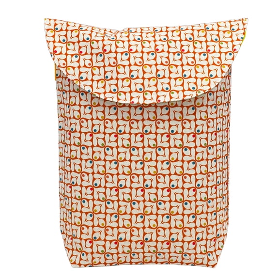Baby Diaper Storage Pouch Tote with Velcro Lock for Snack Toys Pacifier Bottles (Dia Orange)
