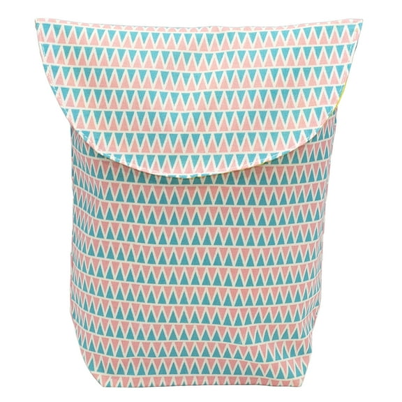 Baby Diaper Storage Pouch Tote with Velcro Lock for Snack Toys Pacifier Bottles (Pastel)