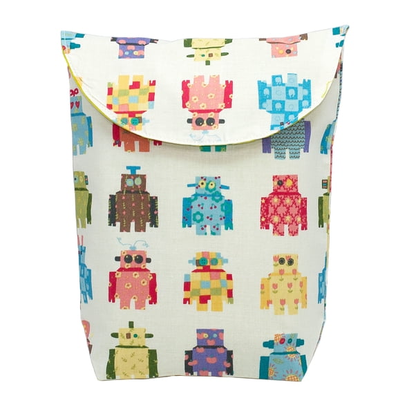 Baby Diaper Storage Pouch Tote with Velcro Lock for Snack Toys Pacifier Bottles (Robot)