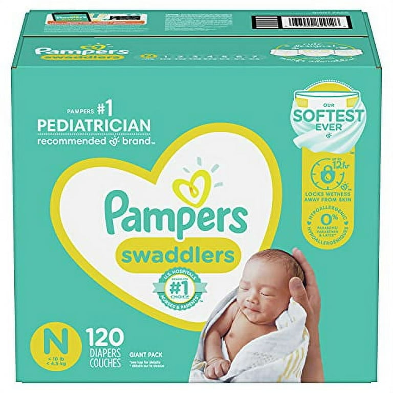 Pampers' Swaddlers Diapers Size Newborn 162 Weight Less, 58 OFF