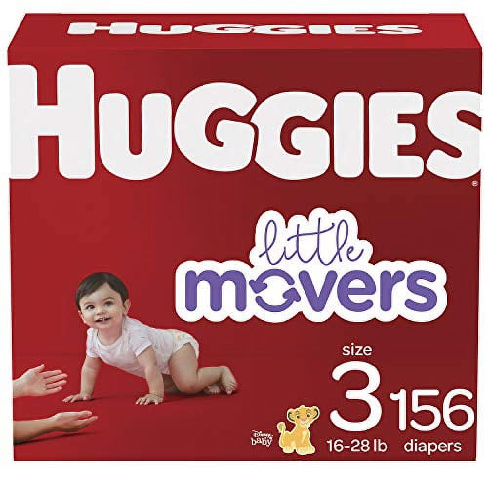 NH☆3kids Baby Diapers Size 3, 156 Ct, Huggies Little Movers - Walmart.com