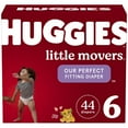 thumbnail image 1 of Baby Diapers Size 6 (35+ lbs), 44 Ct, Huggies Little Movers (Pack of 18), 1 of 8
