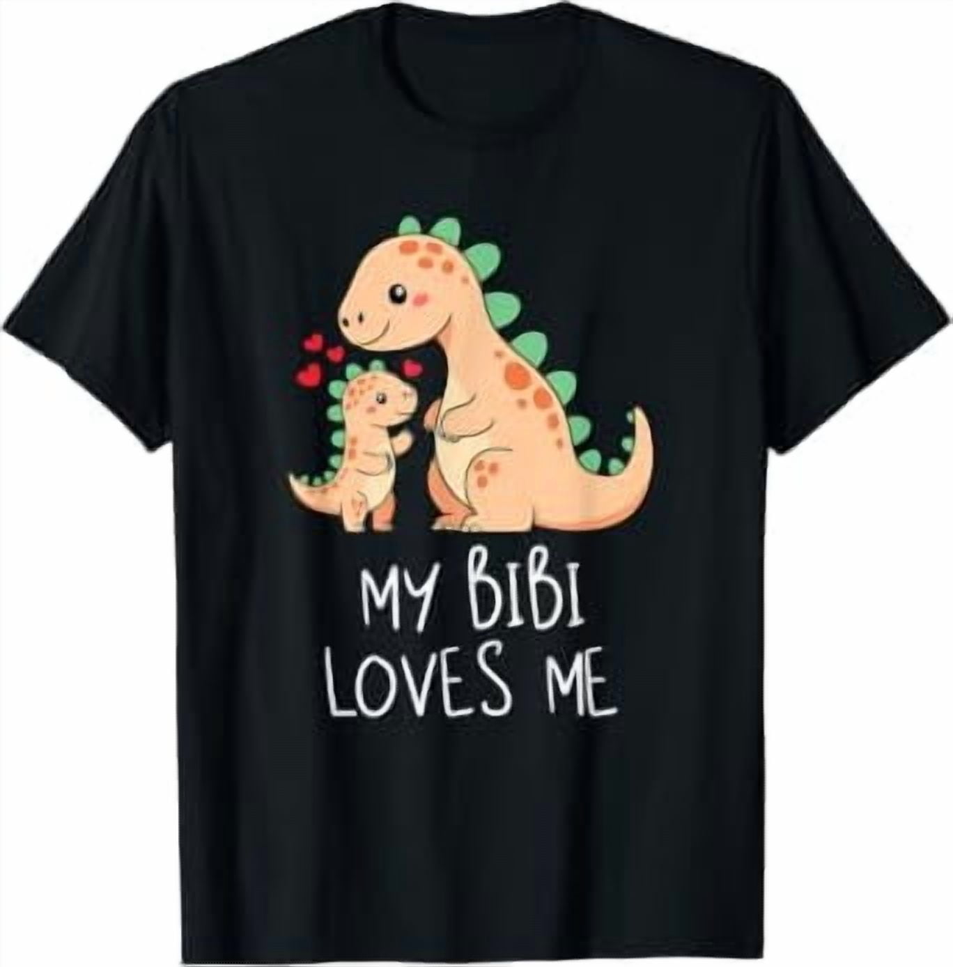 Baby Dino And Grandma My Bibi Loves Me Dinosaur Everyday T-Shirt ...
