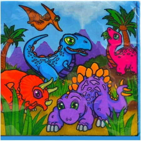 Various Baby Dinos Small Napkins, 16 Count