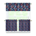 thumbnail image 1 of Baby Dinosaur Kitchen Curtains - 3 Piece Cute Cartoon Dino Pattern, Watercolor Hand-Drawn Design, Semi-Sheer Farmhouse Tier Window Panels, 1 of 6