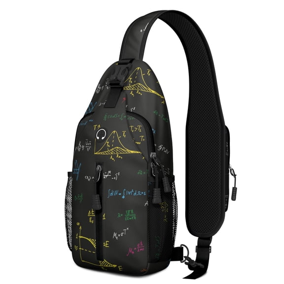 Baby Dinosaur Pattern Sling Backpack – Lightweight Build, Durable Zippers, Artistic Cute Dino Style – Forest Adventure Bag