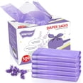 thumbnail image 1 of Baby Disposable Diaper Bags Easy-To-Tie Tabs Diaper Sacks with Lavender Scented Diaper Disposal or Pet Waste Bags (500 Count), 1 of 4