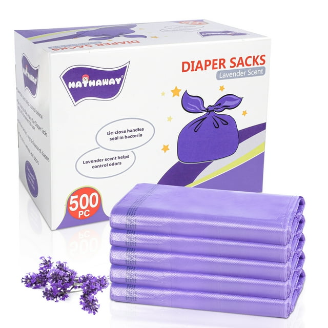Baby Disposable Diaper Bags Scented Diaper Sacks ( 500 Count