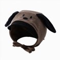 thumbnail image 1 of Baby Dog Face Knit Bonnet Hat with Floppy Ears,Winter Warm Earflap Cap with Chin Ties, 1 of 8