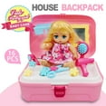 thumbnail image 1 of GLUAAE Baby Doll Accessories Set (16 Piece), Kids Pretend Dressing up Toy Kit for Toddler Girls, Beauty Play Toy with Backpack 3+Year Old Little Princess Gifts, 1 of 8