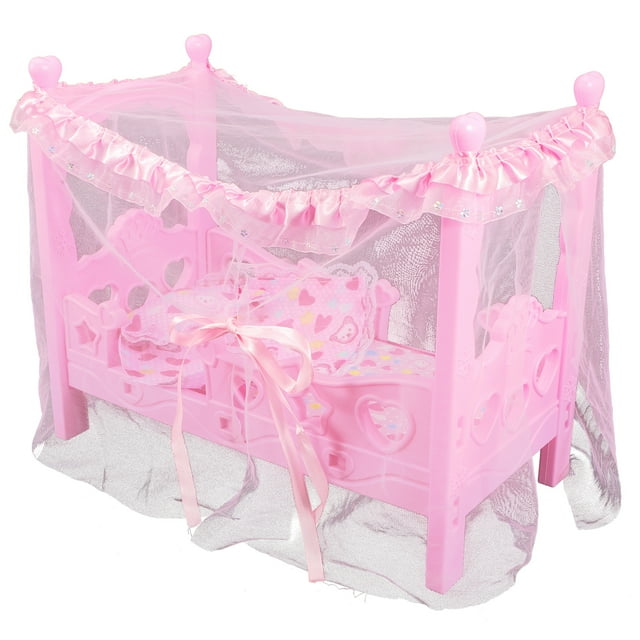 Baby Doll Bed Girls Pretend Play Doll Bed Toy Kids Pretend Play Toy