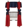 thumbnail image 1 of Baby Doll Bedding 12 Piece Solid Reversible Round Crib Curtain and Valance Set, 1 of 7