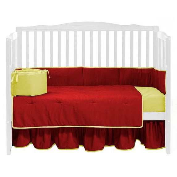 baby doll bedding modern hotel two tone dust ruffle/crib skirt