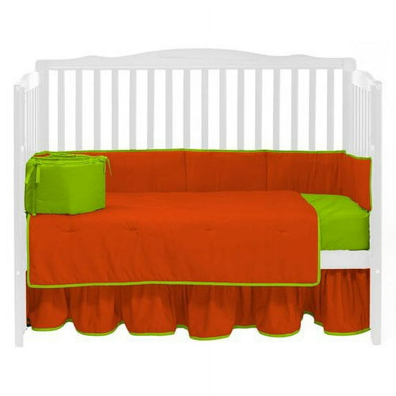 Baby Doll Bedding Modern Hotel Two Tone Dust Ruffle/Crib Skirt