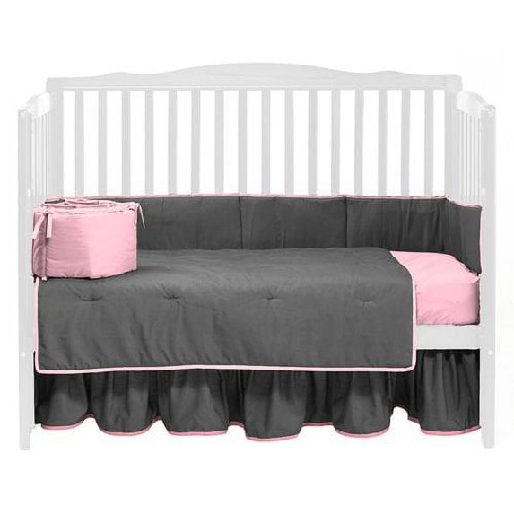 Baby Doll Bedding Modern Hotel Two Tone Dust Ruffle/Crib Skirt