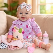 Baby Doll Girl, 18 inch Realistic Soft Body Baby Doll Real Life Cute Baby with Accessories for 3+ Year Old Gifts