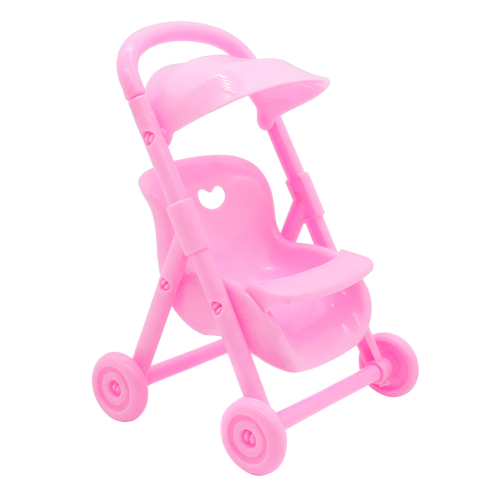 Baby Doll Stroller Pram with Wheels Pretend Play Toy for Toddlers and Kids