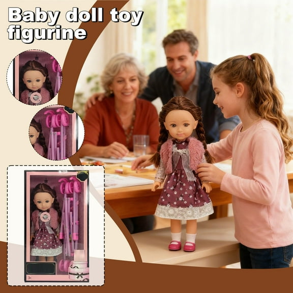 Baby Doll Toy Figurine - Pretend Play Toy With Styling Accessories For Kids Ages 3+, Great For Imaginative Play, Dress-Up Fun, And Birthday Gifts