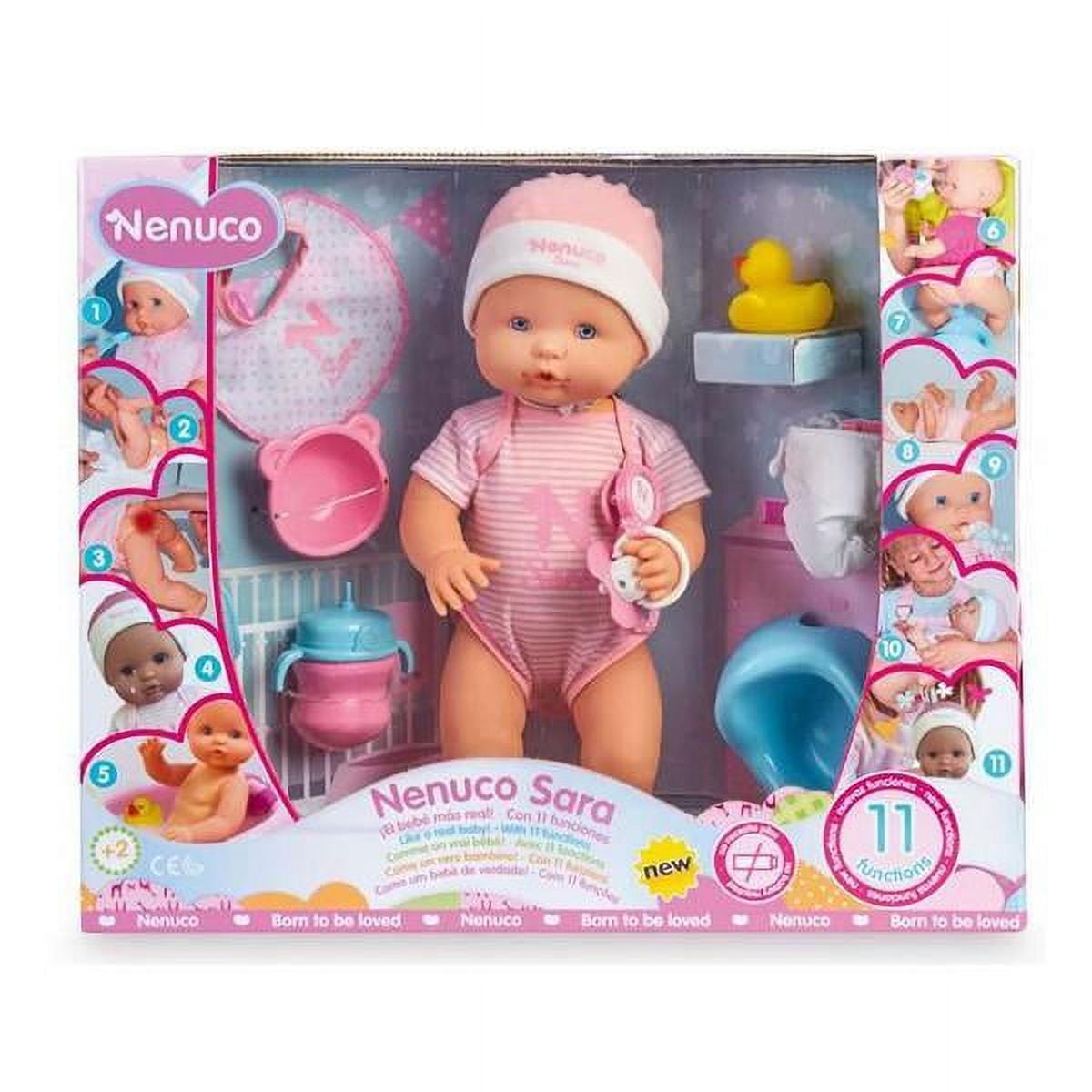 Famosa Nenuco Sara Baby Doll (42 cm) with Accessories, Pink, Ideal