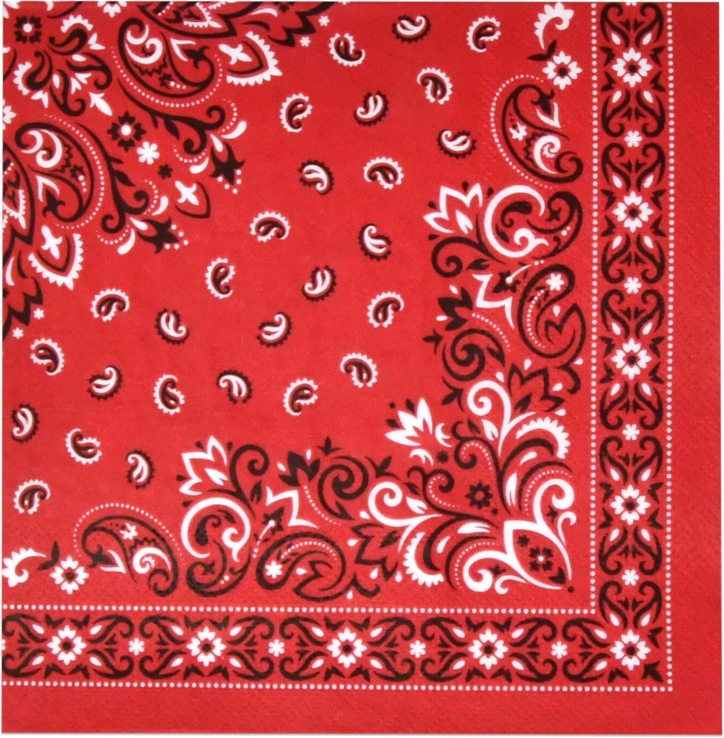 Gift Boutique 100 Red Bandana Napkins