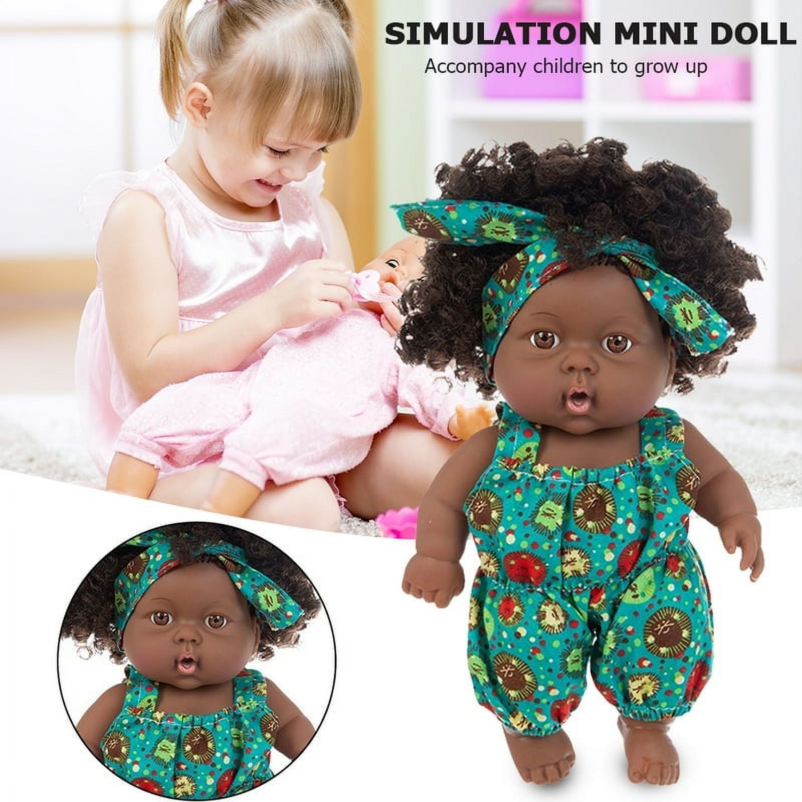 Baby Dolls Black Girl Dolls,Lifelike Girl Black Baby Doll Handmade Soft Realistic Baby Dolls for