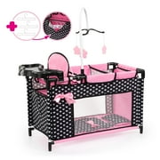 Baby Dolls Multi Bed, Black, Pink, Hearts