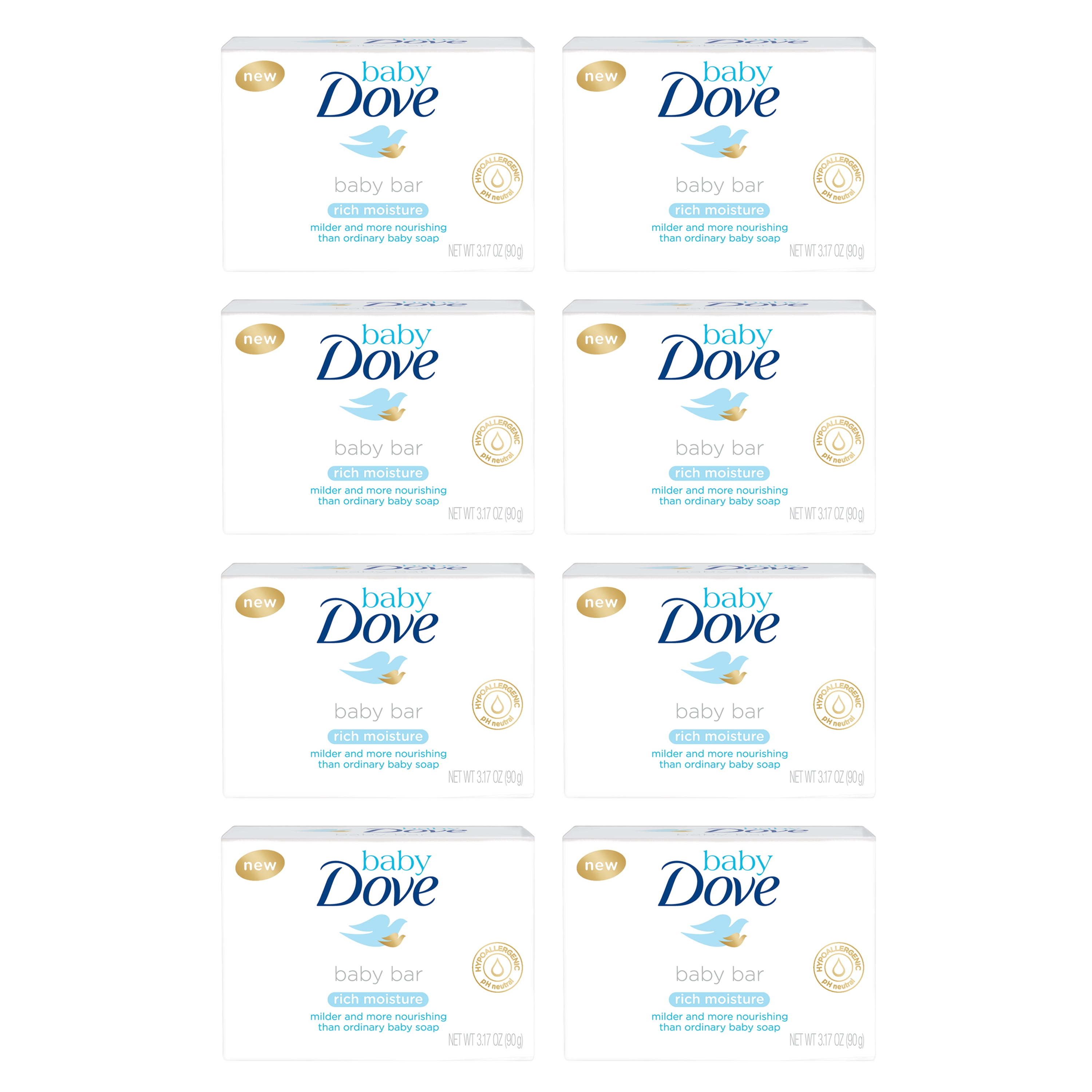 Baby dove bar soap rich moisture 3.17 oz store 8 bar