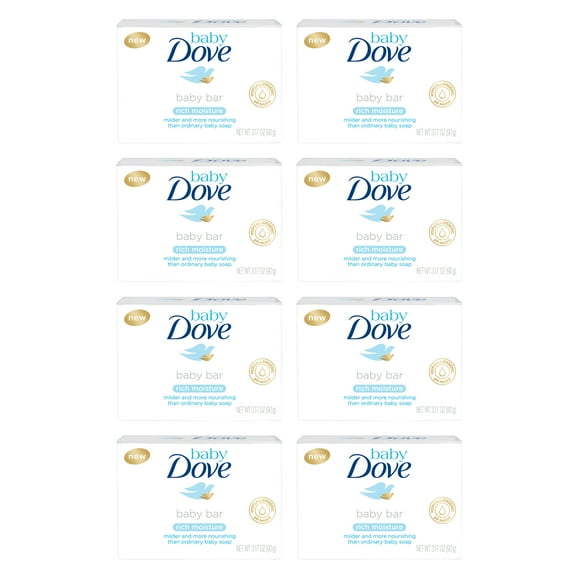 Baby Dove Bar Soap Rich Moisture 3.17 oz 8 bar