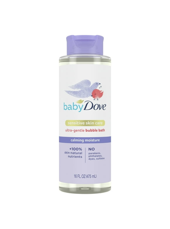 Baby Dove Bubble Bath Calming Moisture Newborn Sensitive Skin Hypoallergenic, 16 oz