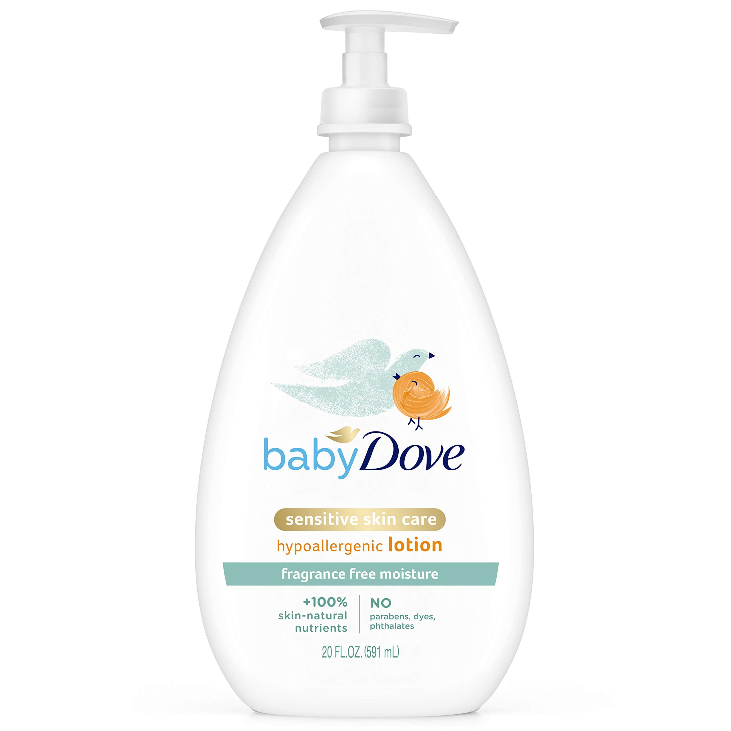 Baby Dove Face and Body Lotion for Sensitive Skin Moisture Fragrance-Free Baby Lotion 20 oz C35