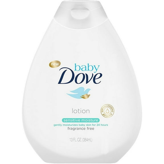Baby Dove Fragrance Free Lotion, Sensitive Moisture 13 oz (Pack of 3)