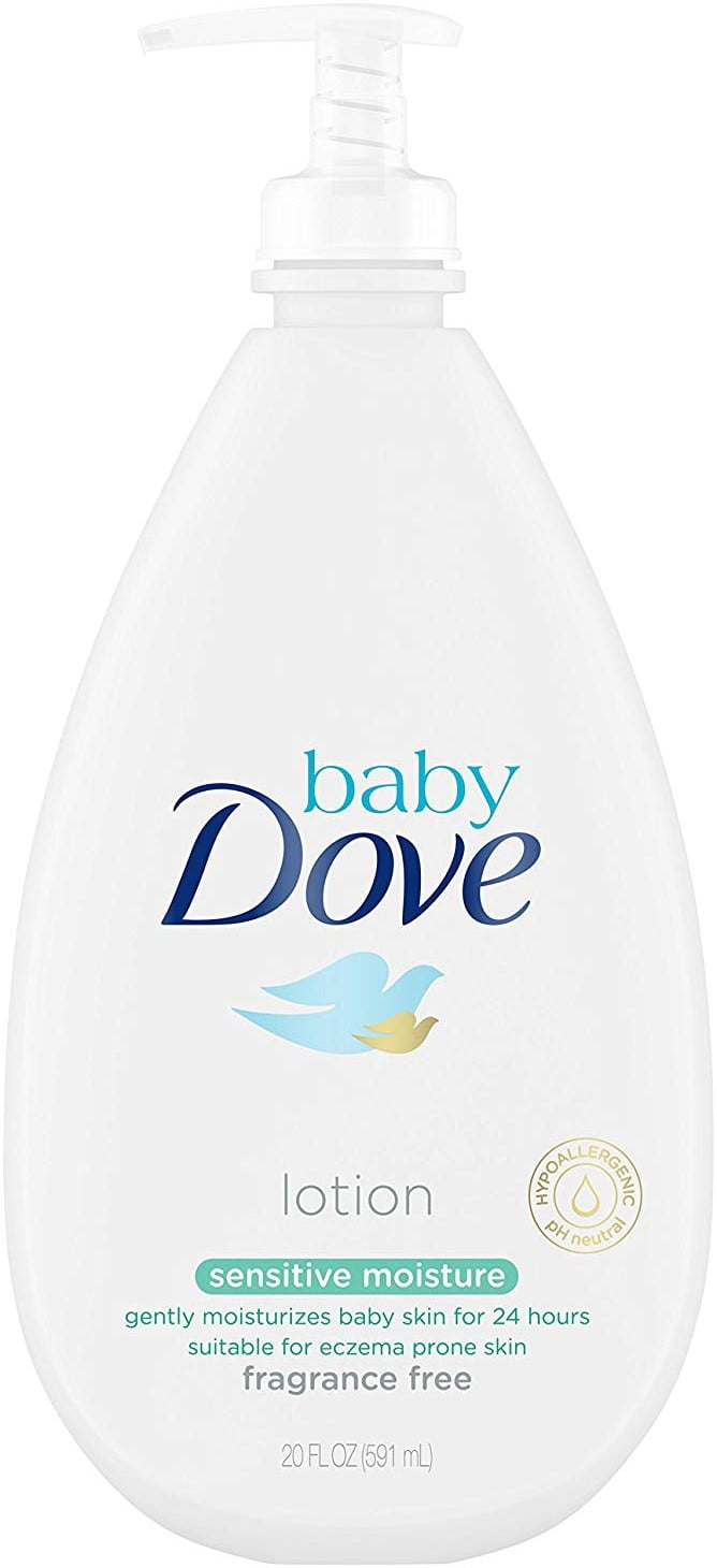 Baby Dove Fragrance Free Lotion, Sensitive Moisture 20 oz (Pack of 2)