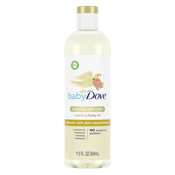 Baby Dove Melanin-Rich Skin Nourishment Baby Oil Sensitivity All Newborn Skin, 11.5 oz