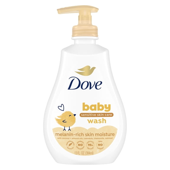 Baby Dove Sensitive Baby Wash For Baby Bath Time Melanin-rich Skin Nourishment Tear-Free And Hypoallergenic ,13 fl oz