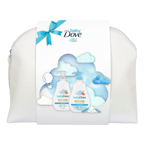 Baby Dove Moisture Rich Hypoallergenic Gift Set, Body Lotion, Body Wash & Bunny Towel, 3 Count